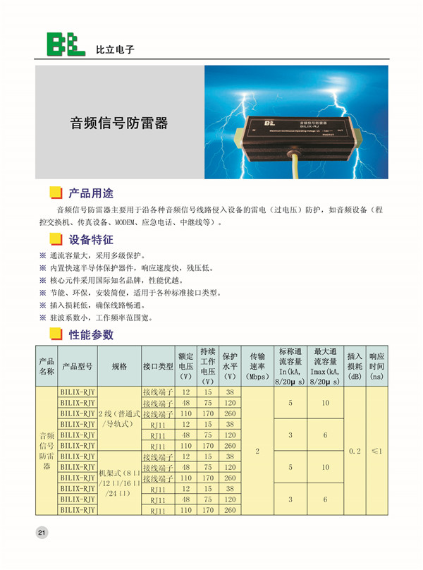 音頻信號(hào)防雷器